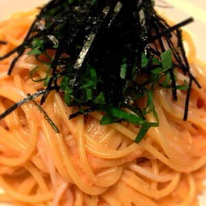 牛乳とバターで簡単　明太子パスタ